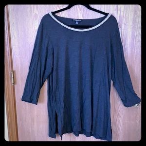 Super soft long sleeve shirt with glam neckline!